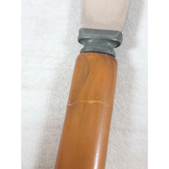 Vintage Washington Forge Dinner Knives With Wood Holder Set Of 5 - Picture 10 of 14